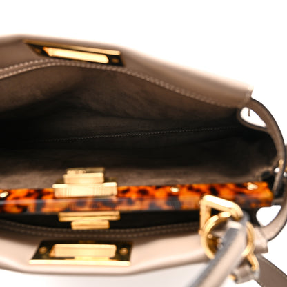 Fendi Vitello Seta Plexiglass Tortoise Medium Peekaboo Iconic Satchel Tortora 5 of 10