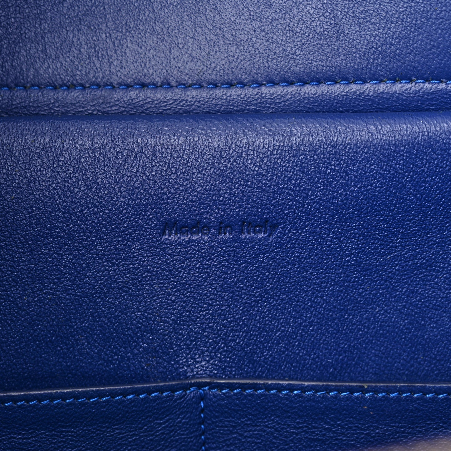 Elephant Calfskin Mini Tri-Color Belt Bag Indigo