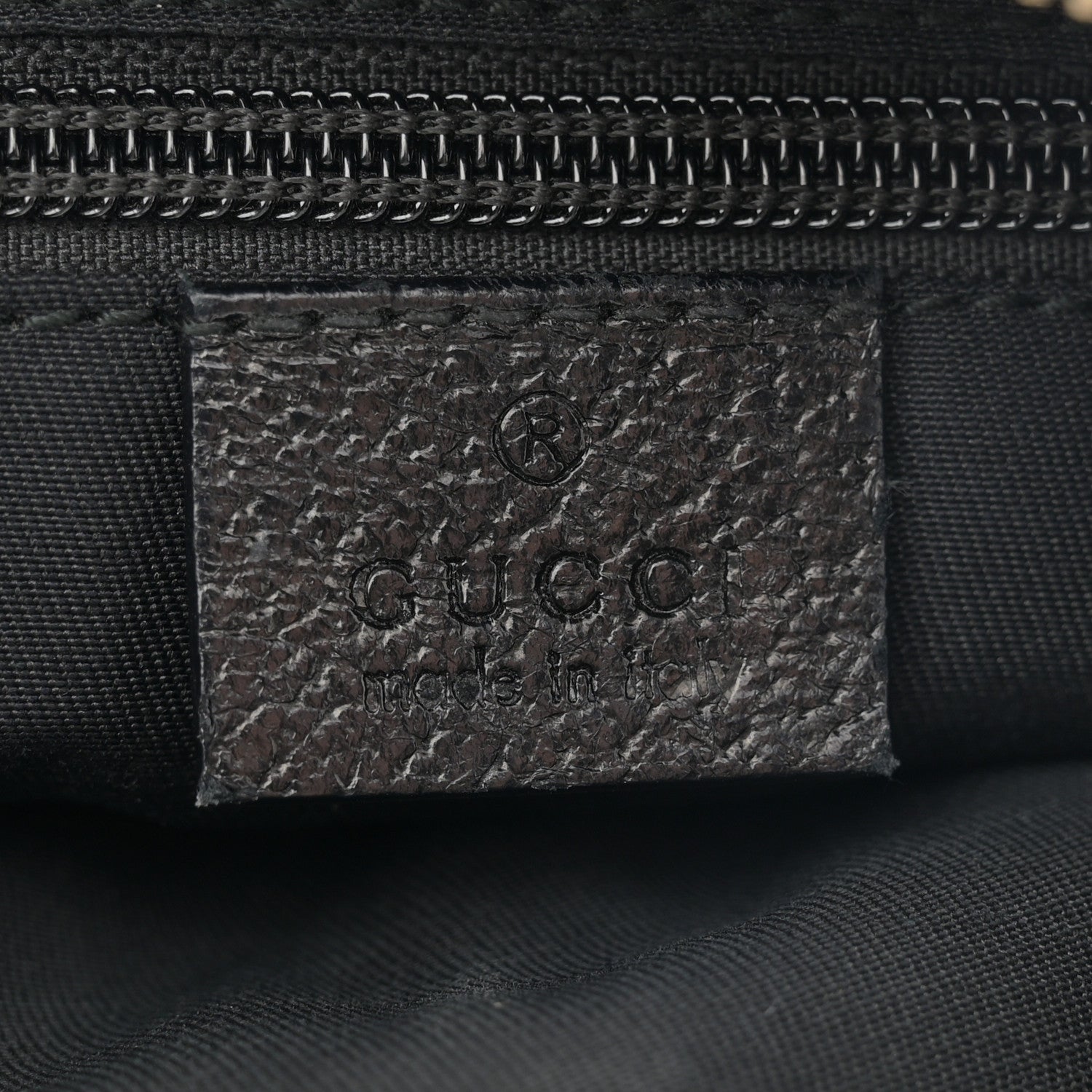 Gucci Monogram Medium Half Moon Hobo Black 5 of 10