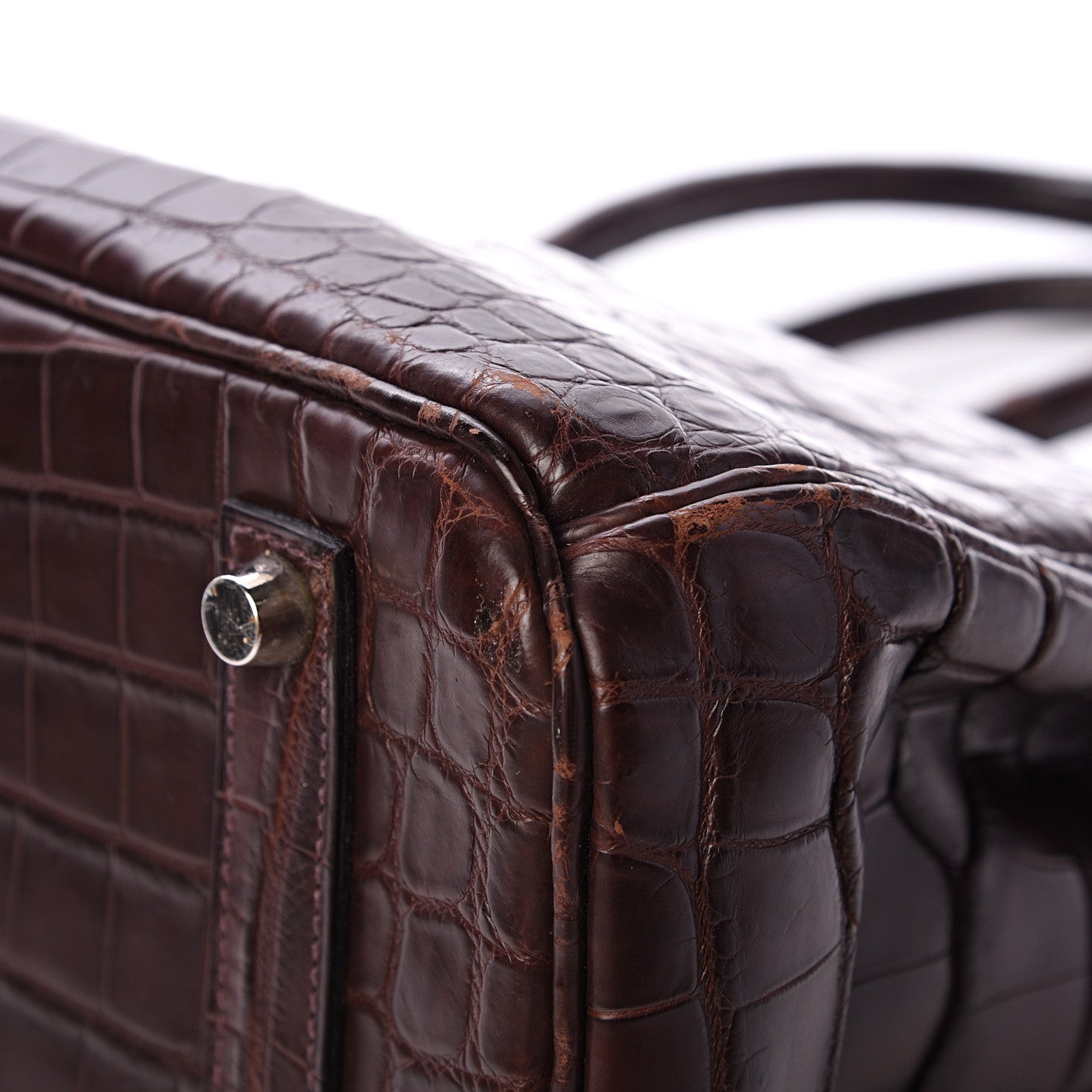 Hermes Matte Crocodile Birkin 35 Chocolate 32 of 37