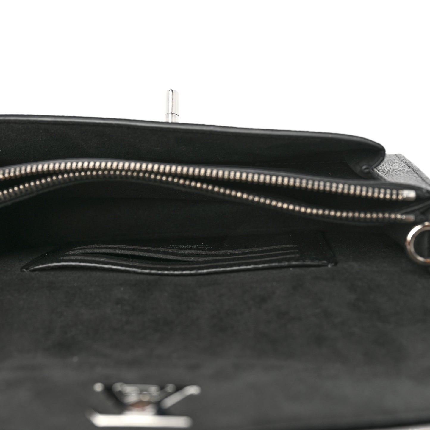 Soft Calfskin My Lockme Chain Pochette Black