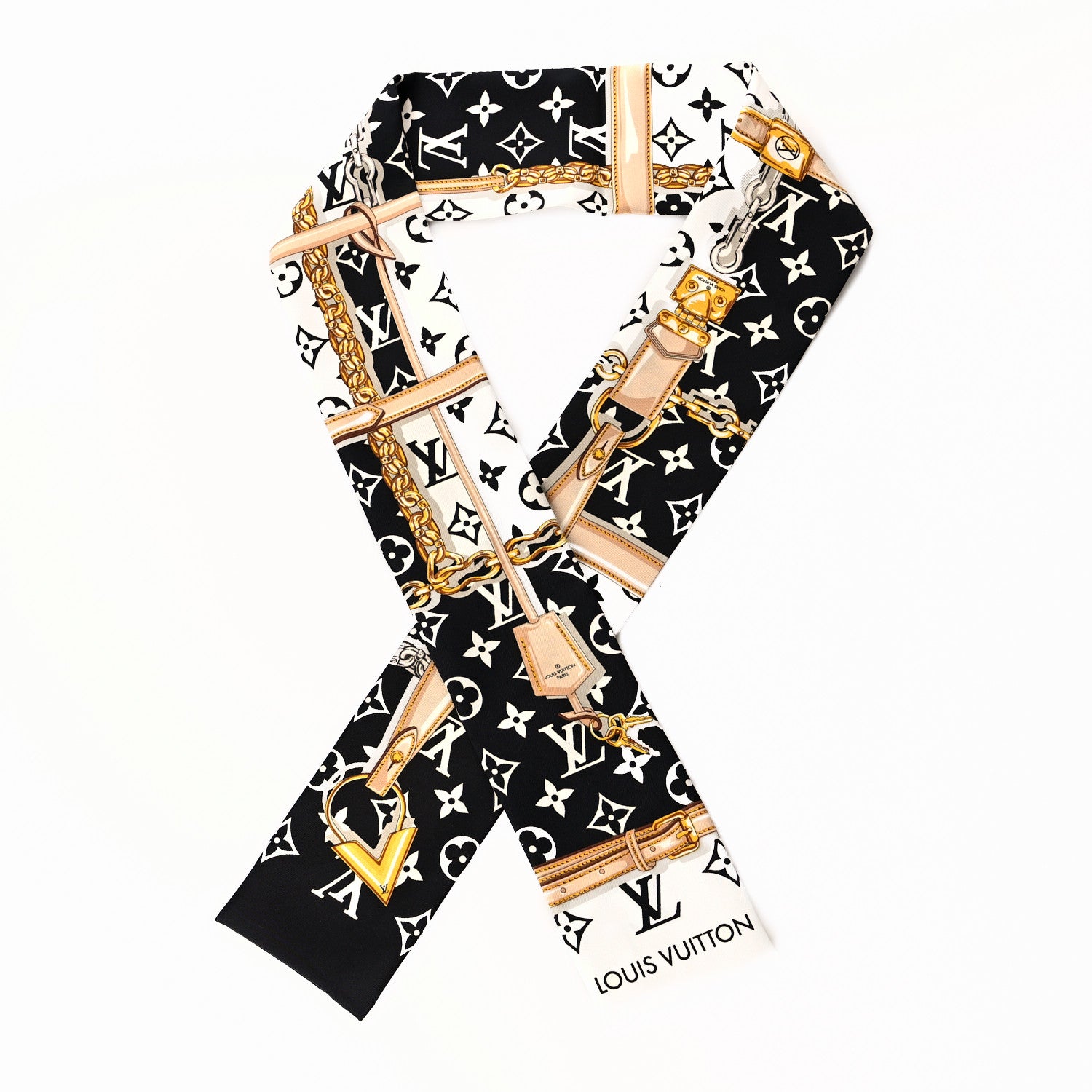 Louis Vuitton Silk Monogram Confidential Bandeau Black 1 of 4