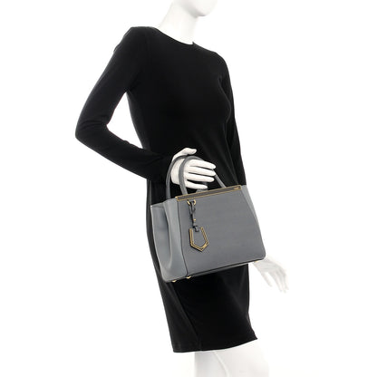 Fendi Vitello Elite Petite 2Jours Tote Grigio Grigio Chiaro 2 of 8
