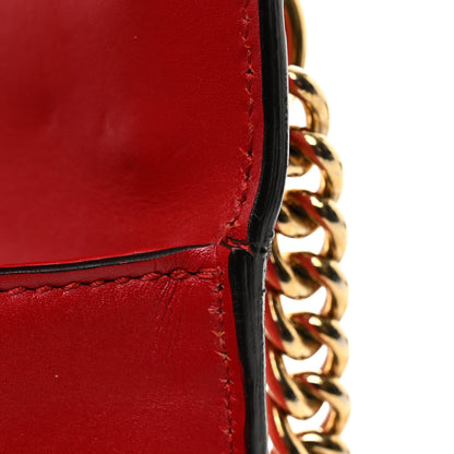 Gucci Guccissima Small Padlock Shoulder Bag Hibiscus Red 11 of 13