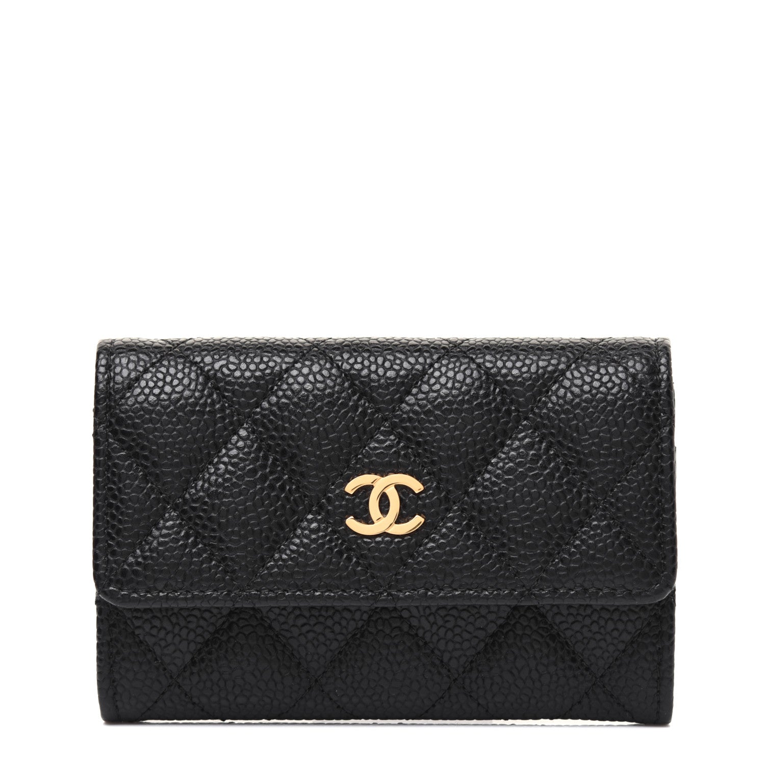 Chanel Caviar Quilted Flap Card Holder Black 1 of 11