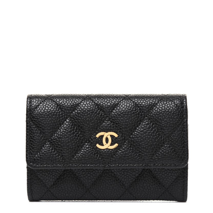 Chanel Caviar Quilted Flap Card Holder Black 1 of 11