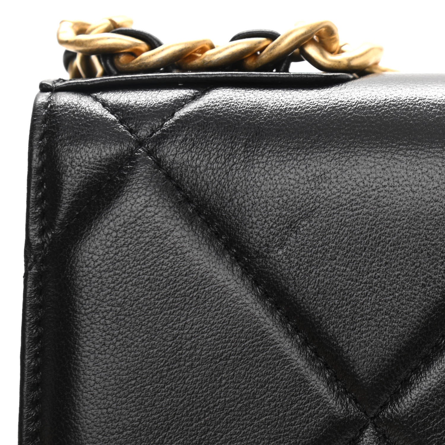 Chanel Lambskin Quilted Chanel 19 Wallet On Chain WOC Black 14 of 16