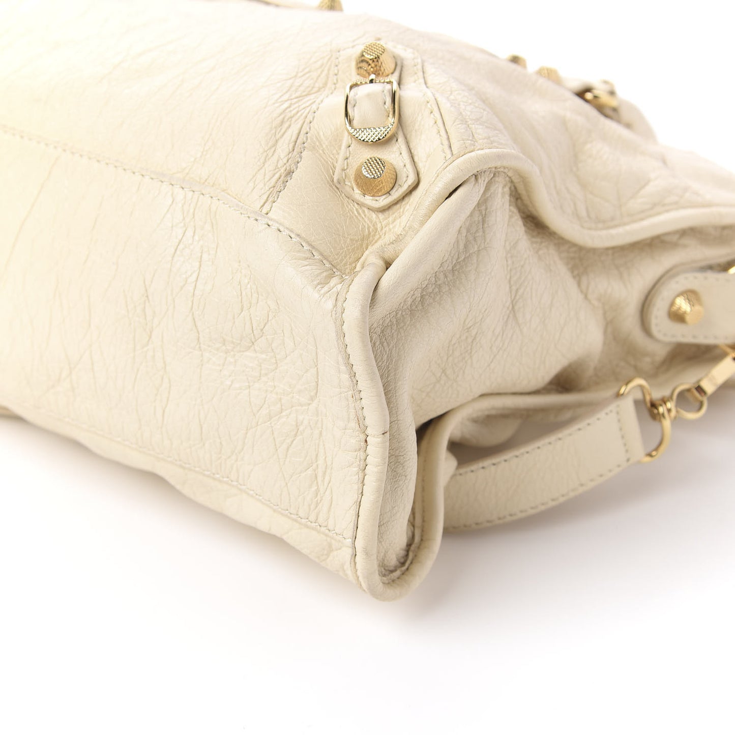 Agneau Giant 12 Gold Hardware City Blanc Creme Light Craie