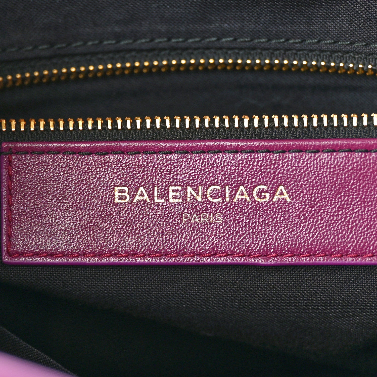 Balenciaga Chevre Gold Metallic Edge Hardware Town Violet Prune 7 of 12