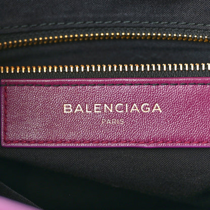 Balenciaga Chevre Gold Metallic Edge Hardware Town Violet Prune 7 of 12