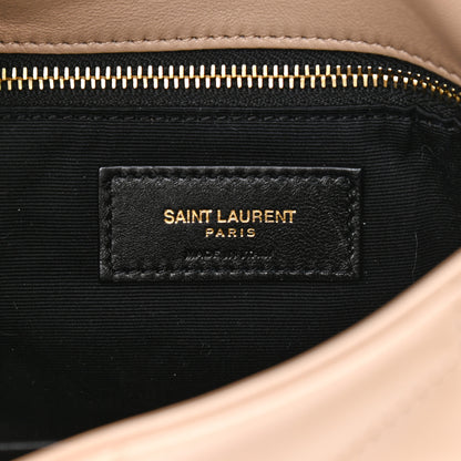 Saint Laurent Lambskin Quilted Toy Loulou Puffer Monogram Chain Satchel Nude Powder 7 of 10