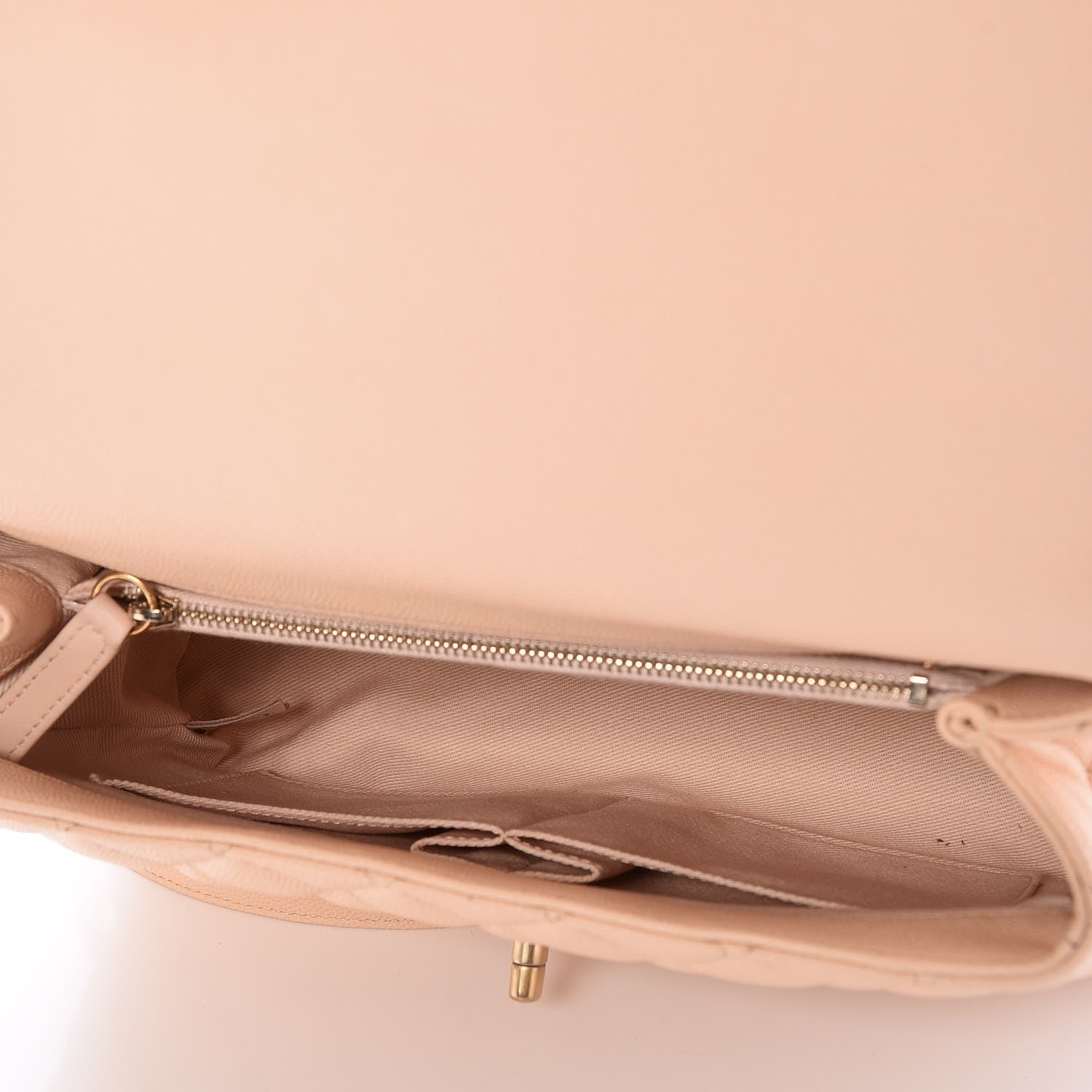 Chanel Caviar Quilted Small Coco Handle Flap Light Beige 5 of 7