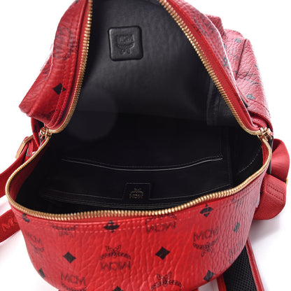 MCM Visetos Small Stark Backpack Red 5 of 6