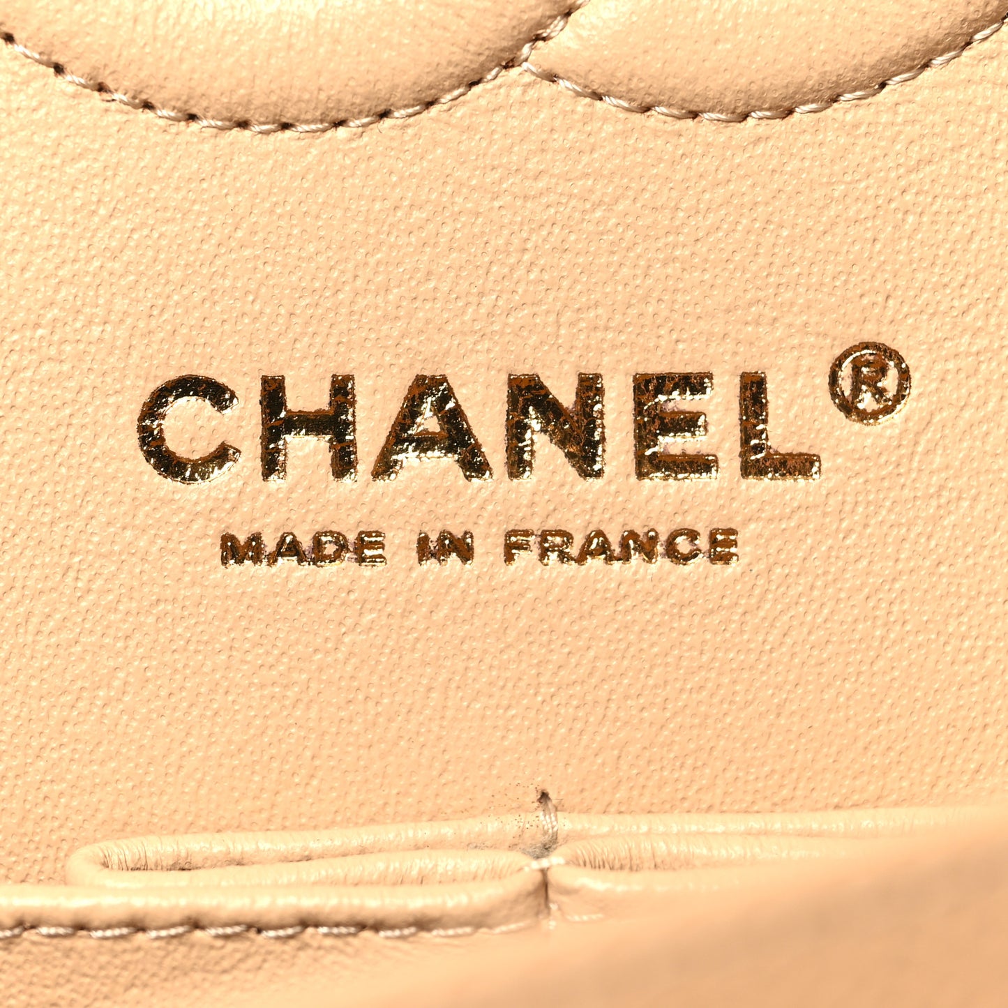 Caviar Quilted Small Double Flap Beige