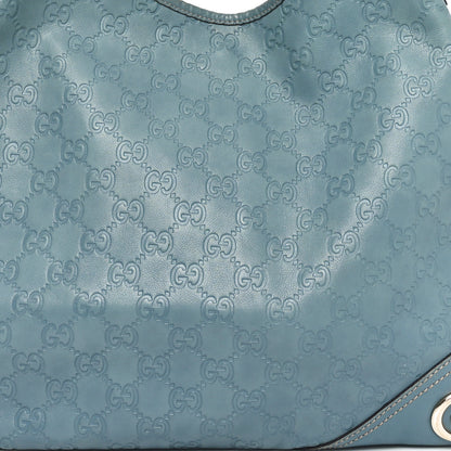 Gucci Guccissima Medium New Britt Hobo Blue 8 of 10