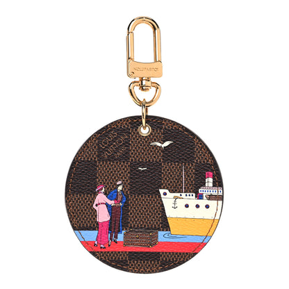Louis Vuitton Damier Ebene 2016 Christmas Animation Bag Charm Key Ring 1 of 3