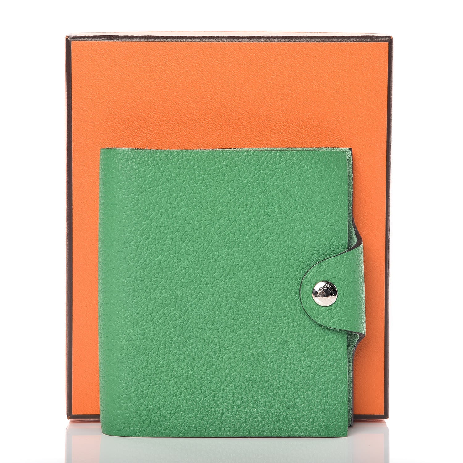 Hermes Taurillon Clemence Ulysse Mini Notebook Bambou 8 of 8