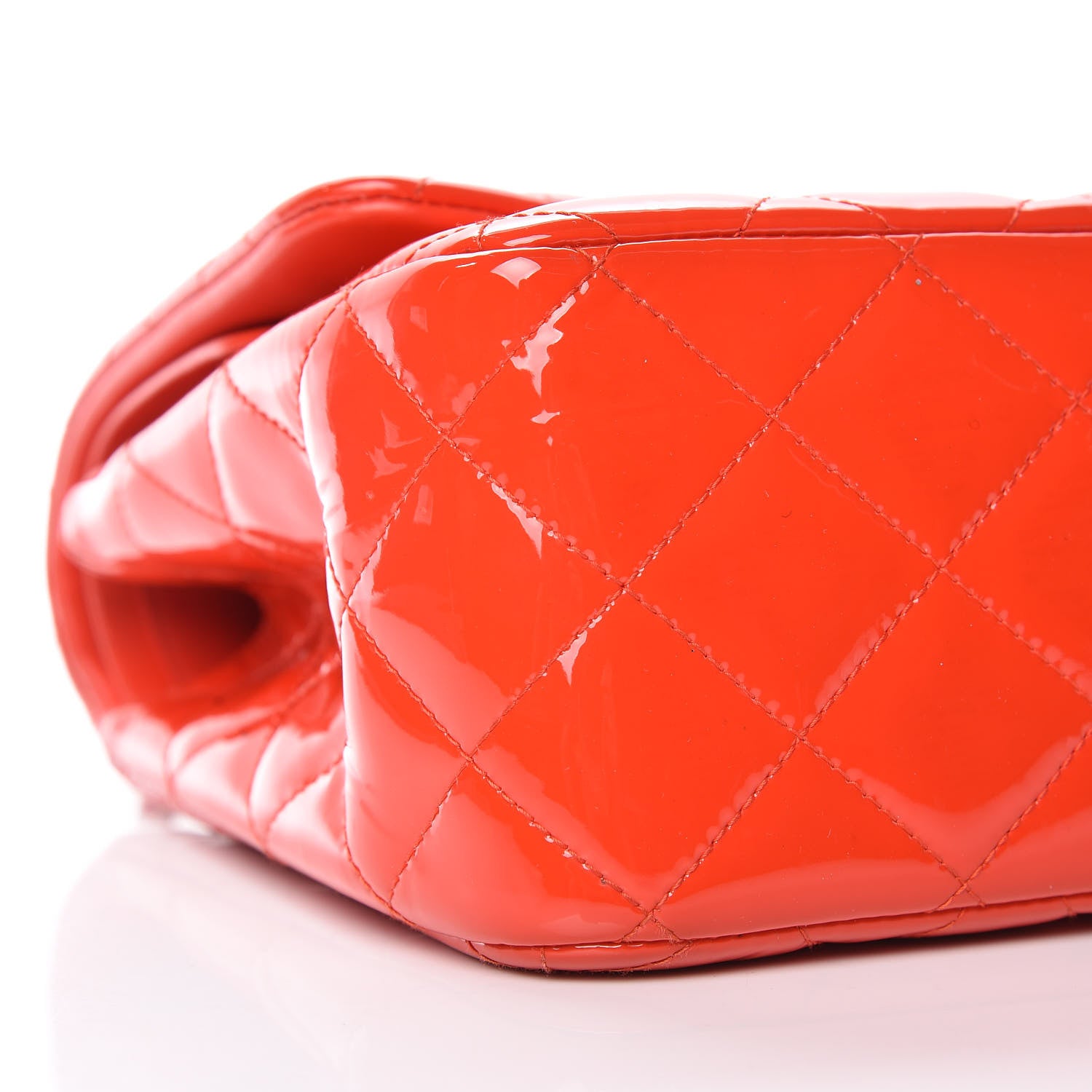 Chanel Patent Quilted Jumbo Double Flap Red 9 of 21