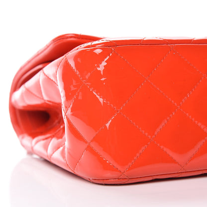 Chanel Patent Quilted Jumbo Double Flap Red 9 of 21