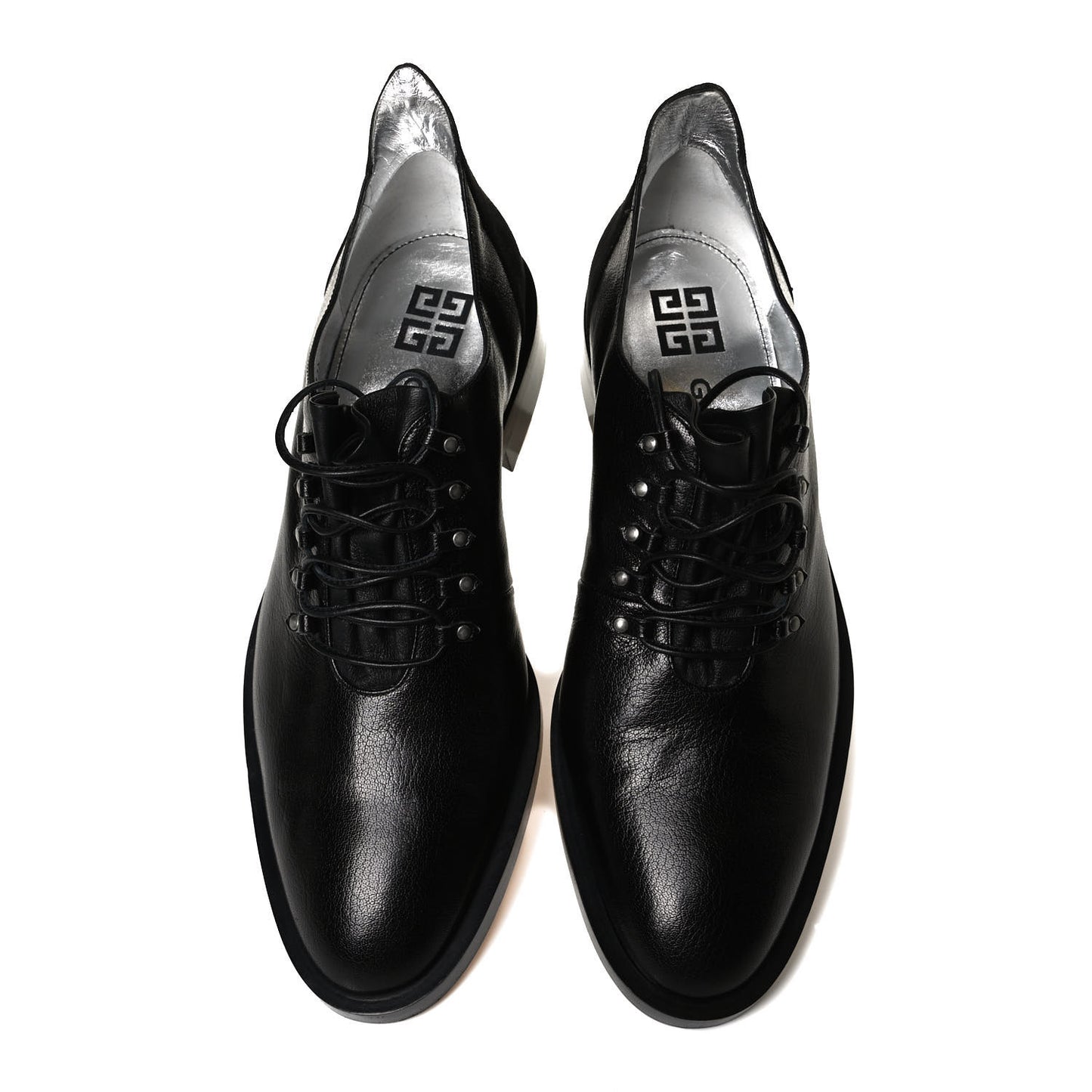 Grained Calfskin Suede GV3 Derby Shoes 40 Black