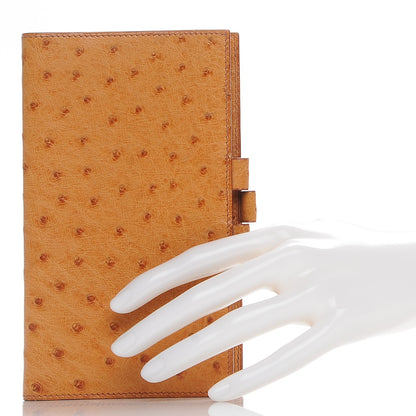 Hermes Ostrich Agenda Cover Gold 2 of 7
