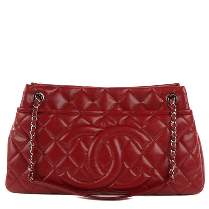Chanel Caviar Quilted Timeless CC Soft Tote Red 1 of 7