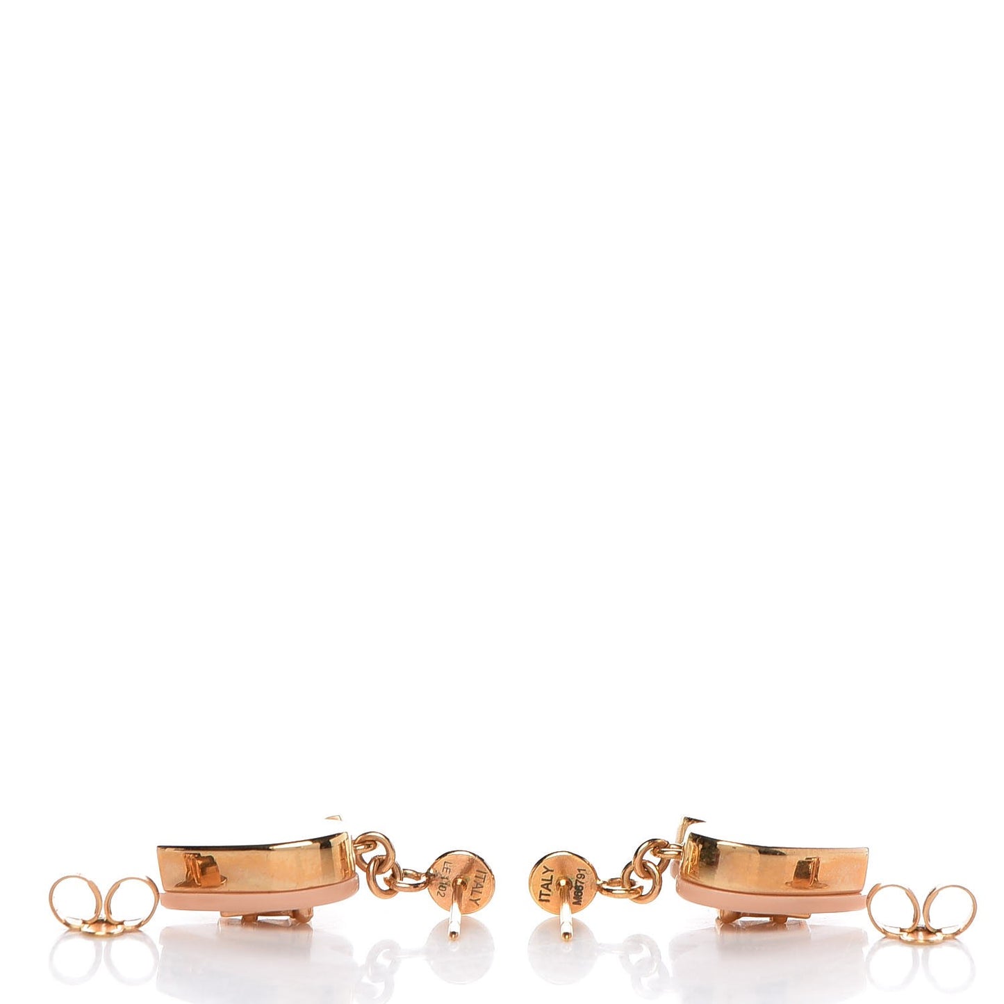 Lock Me Heart Earrings Suede Rose