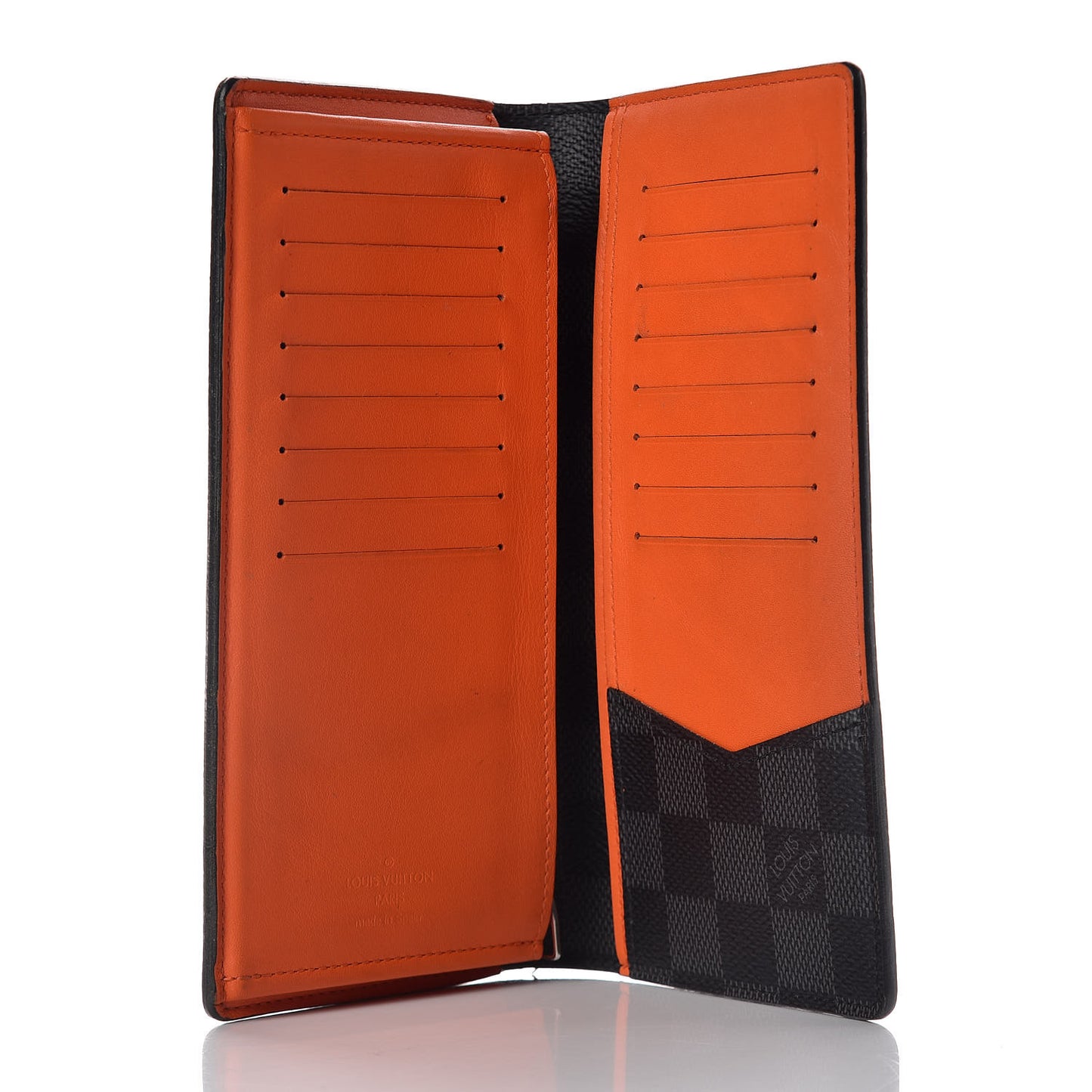 Damier Graphite Stripe Brazza Wallet Orange