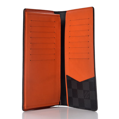 Louis Vuitton Damier Graphite Stripe Brazza Wallet Orange 5 of 10