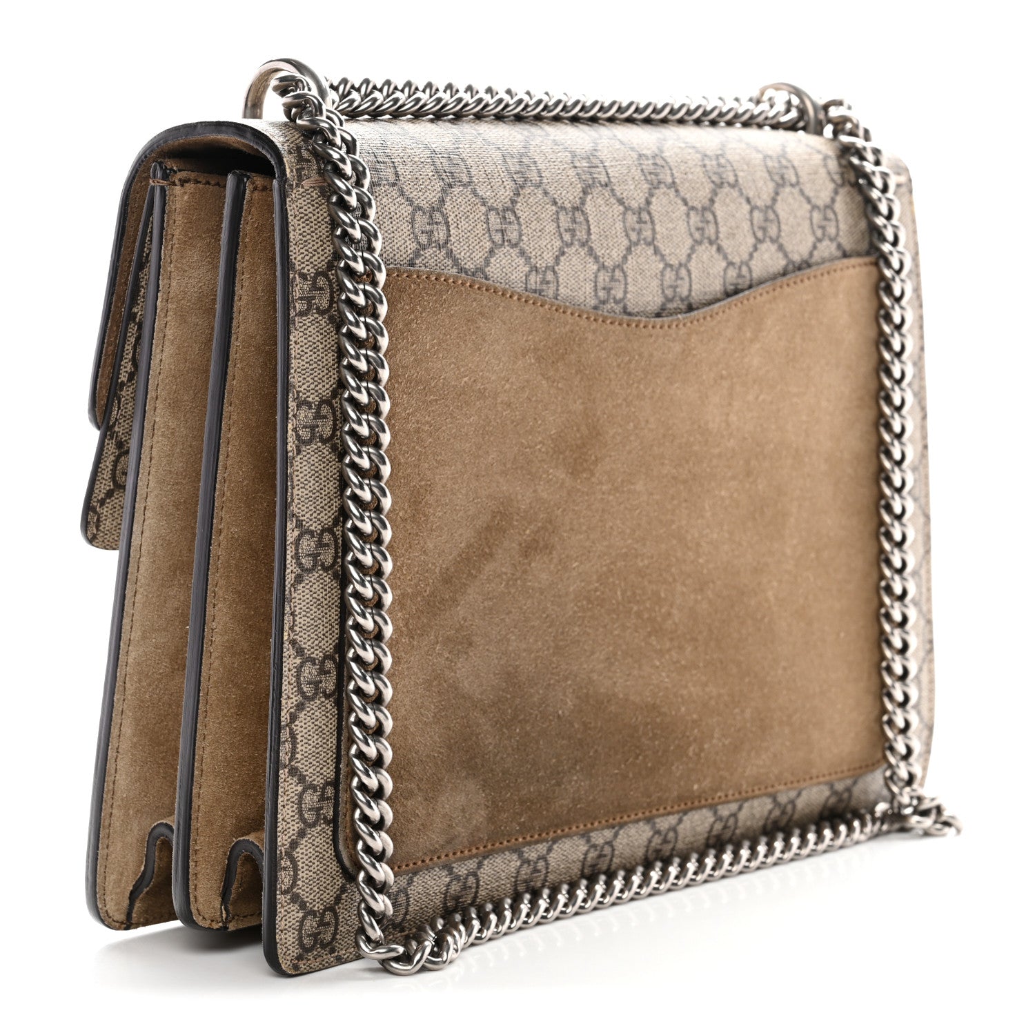 Gucci GG Supreme Monogram Medium Dionysus Shoulder Bag Taupe 3 of 14