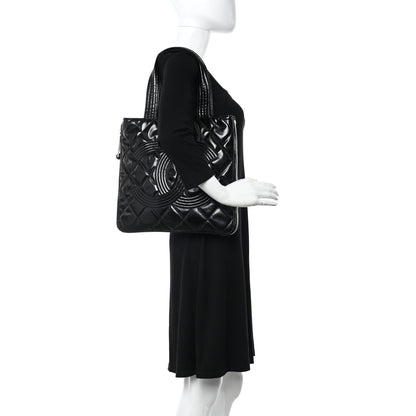 Chanel Patent Quilted Expandable CC Shoping Tote Black 2 of 13