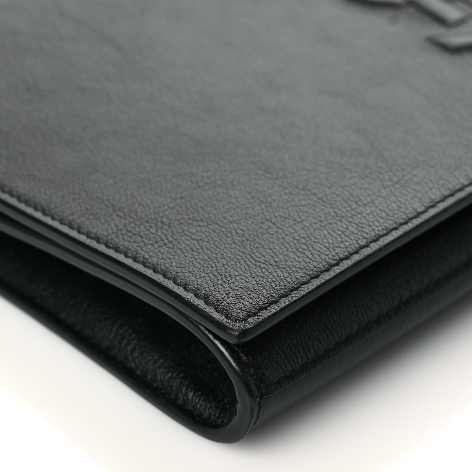 Saint Laurent Calfskin Monogram Large Belle De Jour Clutch Black 10 of 11