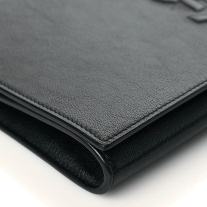 Saint Laurent Calfskin Monogram Large Belle De Jour Clutch Black 10 of 11