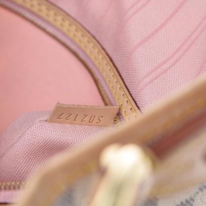 Louis Vuitton Damier Azur Delightful MM Rose Ballerine 8 of 8