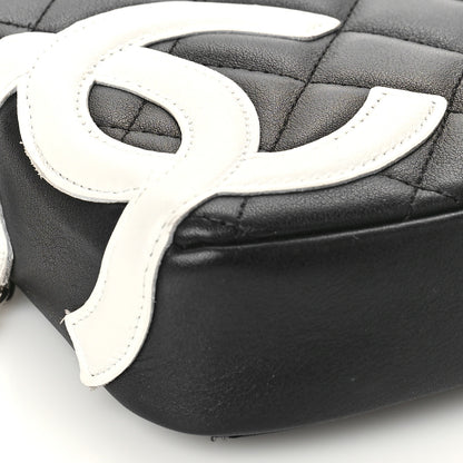 Chanel Calfskin Quilted Cambon Pochette Black White 8 of 9