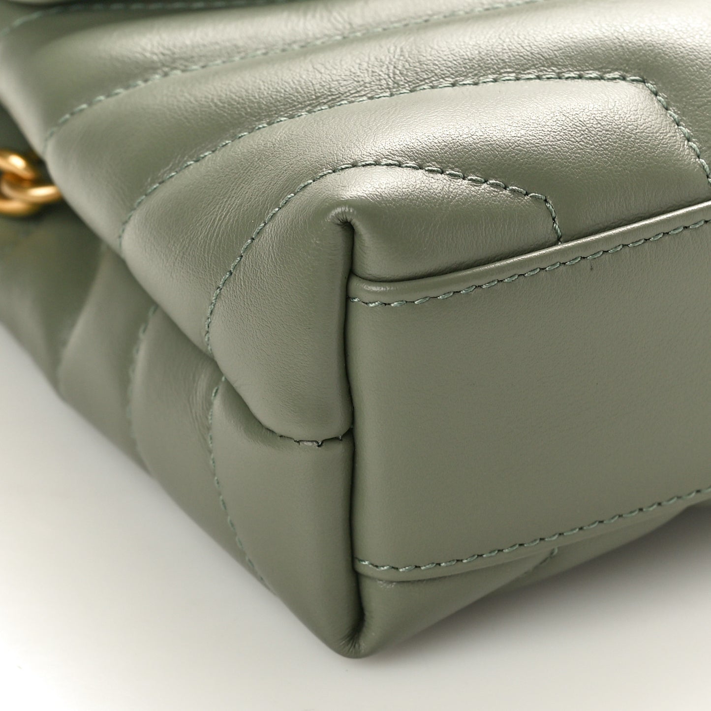 Calfskin Y Quilted Monogram Toy Loulou Crossbody Bag Light Sage