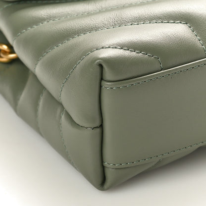 Saint Laurent Calfskin Y Quilted Monogram Toy Loulou Crossbody Bag Light Sage 9 of 10