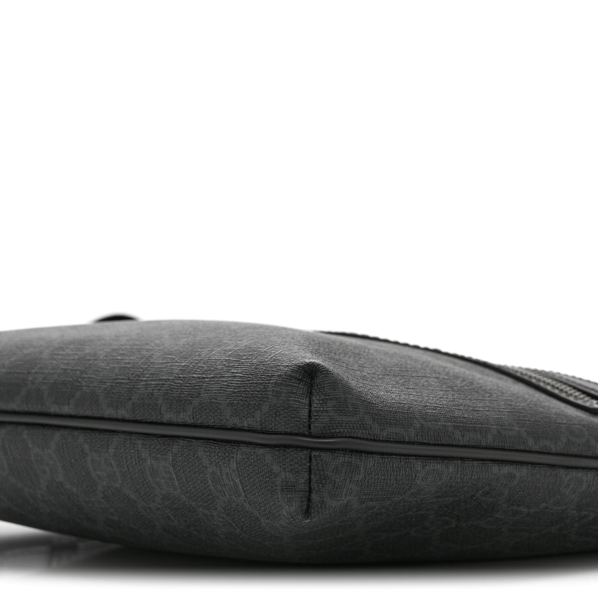 GG Supreme Monogram Flat Messenger Bag Black Grey