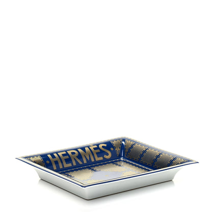 Hermes Porcelain Sellier Change Tray Bleu Roi 3 of 5