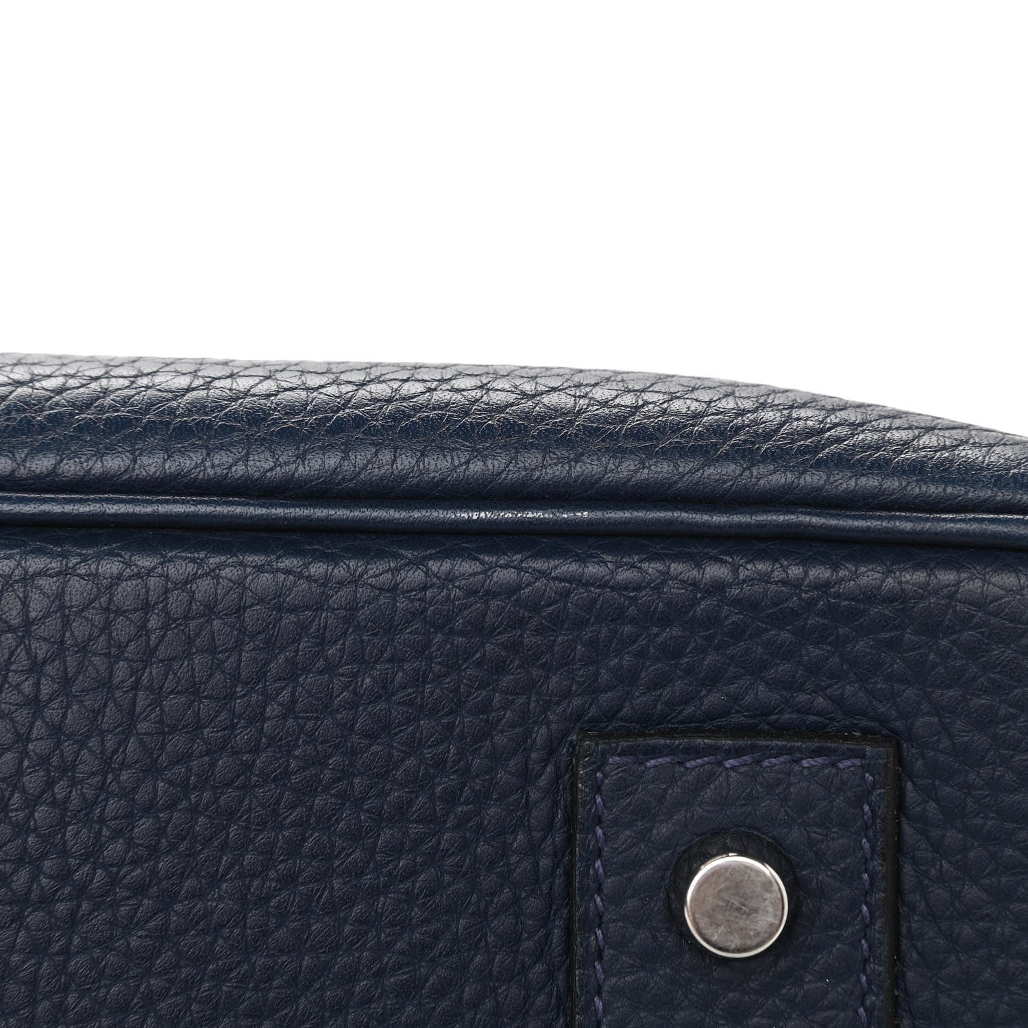 Hermes Taurillon Clemence JPG Shoulder Birkin II 42 Bleu Marine 12 of 12