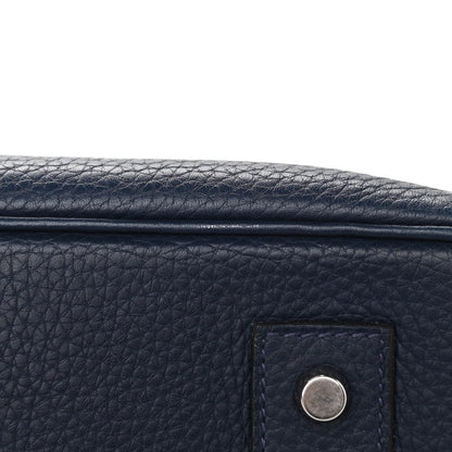 Hermes Taurillon Clemence JPG Shoulder Birkin II 42 Bleu Marine 12 of 12
