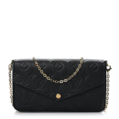 Louis Vuitton Empreinte Pochette Felicie Chain Wallet Black 3 of 9