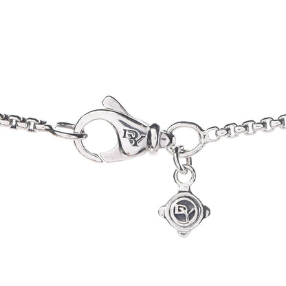 David Yurman Sterling Silver Diamond Black Onyx 11mm Chatelaine Pendant Necklace 5 of 6