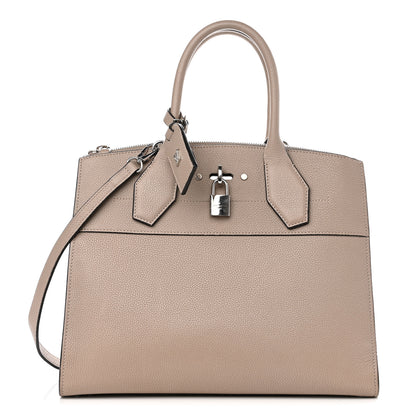 Louis Vuitton Calfskin City Steamer MM Galet 1 of 8