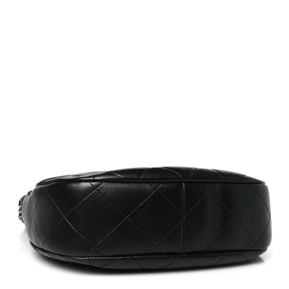Chanel Lambskin Chain Rows Quilted Chain Hobo Black 4 of 9