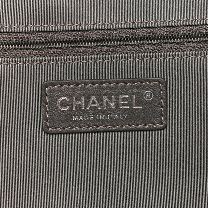 Chanel Metallic Calfskin Quilted Medium Airlines Round Trip Bowling Bag Silver 5 of 9