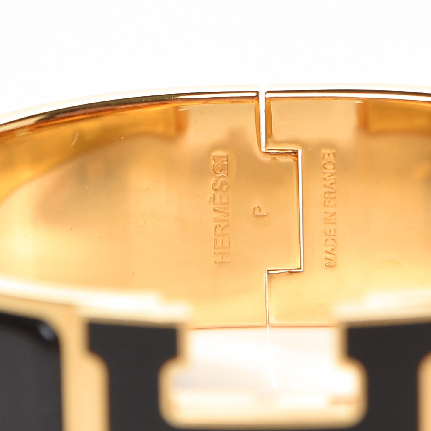 Enamel Wide Clic Clac H Bracelet PM Black