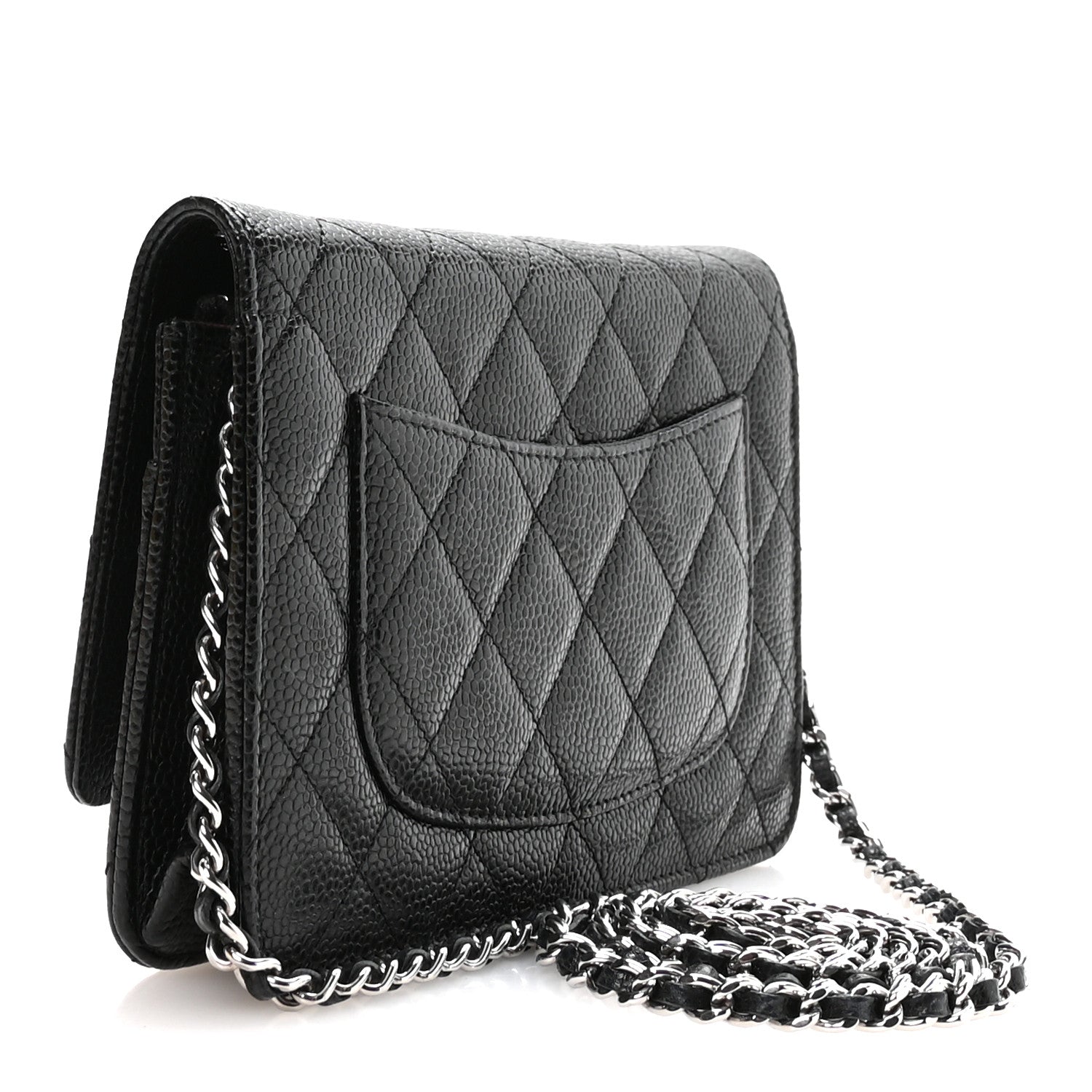 Chanel Caviar Quilted Wallet on Chain WOC Black 2 of 11