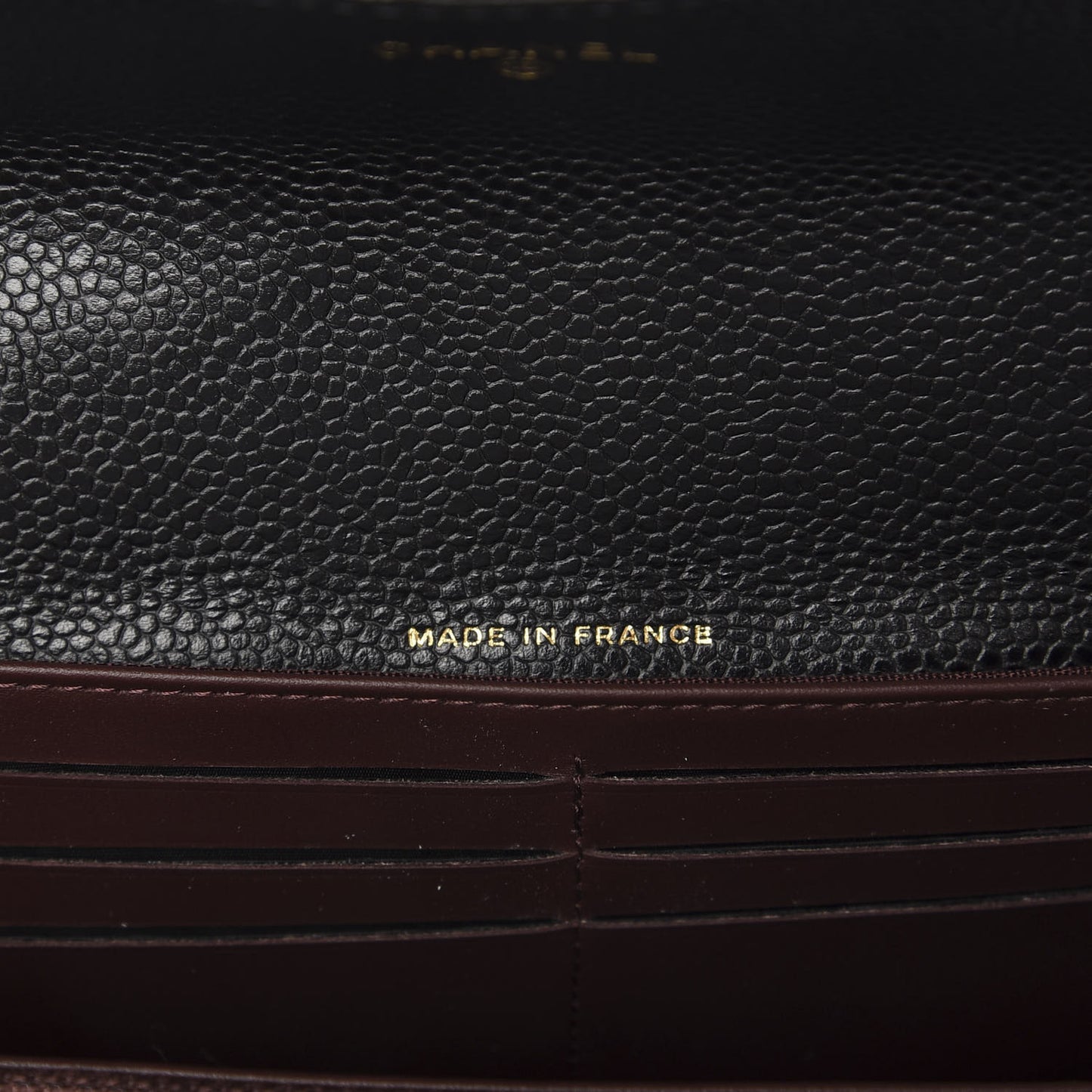 Caviar Quilted Large Flap Gusset Wallet Black