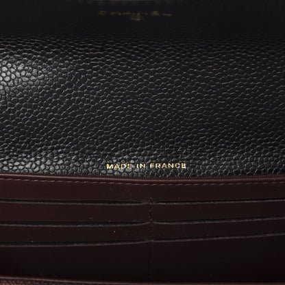 Chanel Caviar Quilted Large Flap Gusset Wallet Black 6 of 9